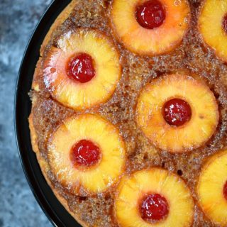 Skillet Pineapple Upside Down Cake - Cooking with Curls