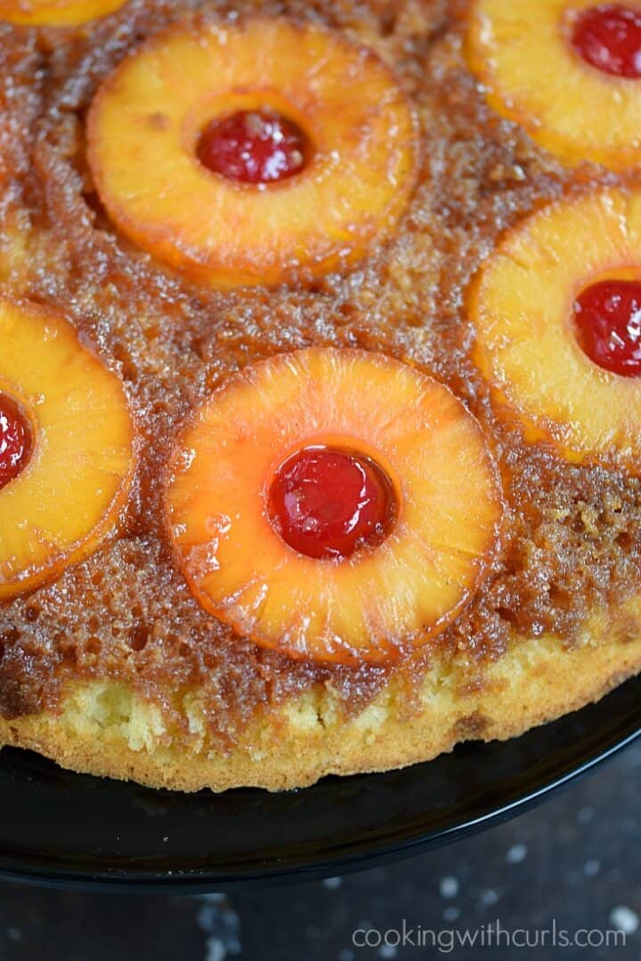 Skillet Pineapple Upside Down Cake - Cooking with Curls