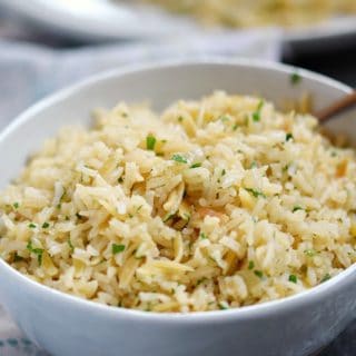 This Classic Rice Pilaf is loaded with flavor and pairs perfectly with just about any main dish you are serving | cookingwithcurls.com