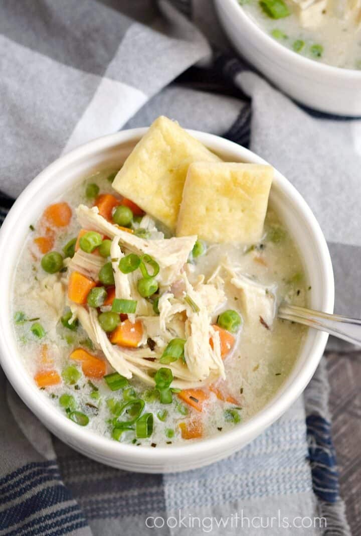 Instant Pot Chicken Pot Pie Soup - Cooking with Curls