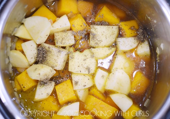 Instant Pot Butternut Squash Soup apples | COPYRIGHT © 2017 COOKING WITH CURLS