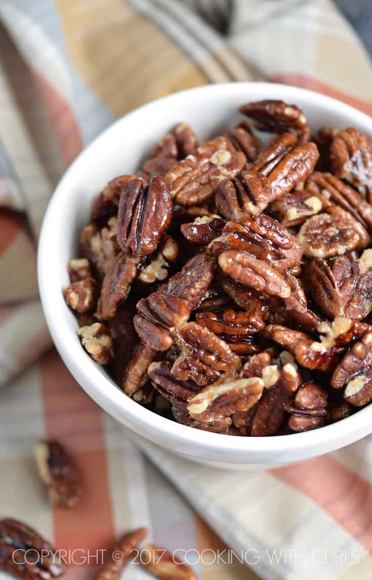 Maple-Glazed Pecans - Cooking with Curls