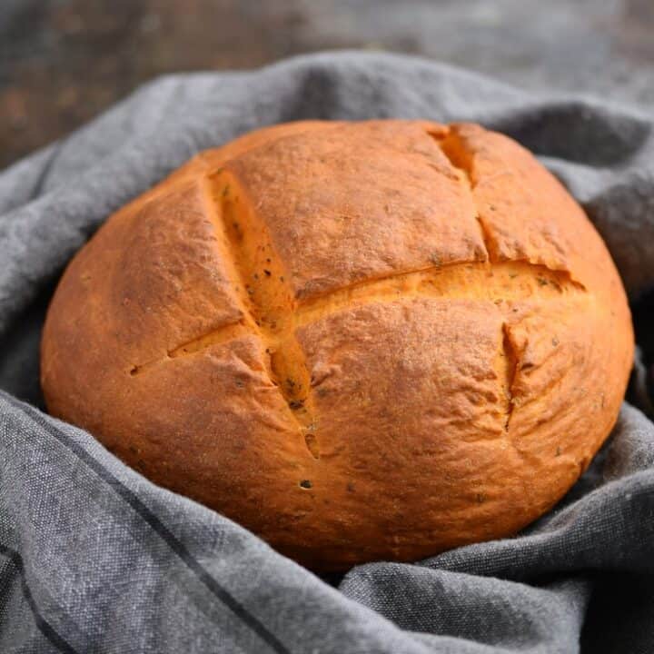 Tomato Basil Bread Cooking with Curls