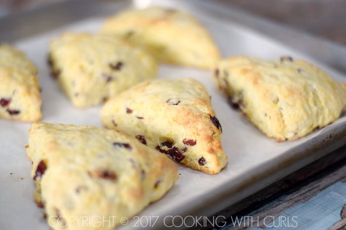 Cranberry-Orange Scones recipe baked COPYRIGHT © 2017 COOKING WITH CURLS