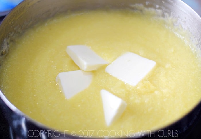 Creamy Parmesan Polenta recipe butter COPYRIGHT © 2017 COOKING WITH CURLS