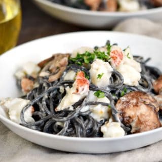 15-Minute Squid Ink Spaghetti with Shrimp - Familystyle Food