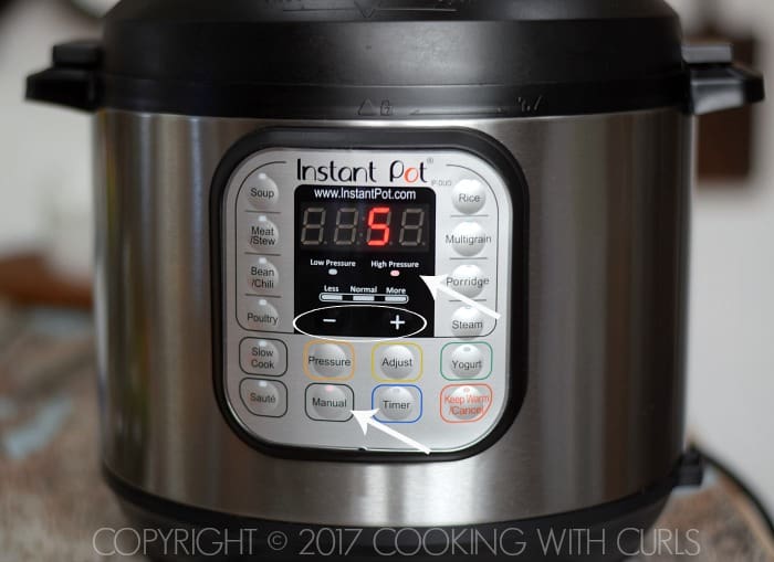 Instant Pot 5 minutes COPYRIGHT © 2017 COOKING WITH CURLS