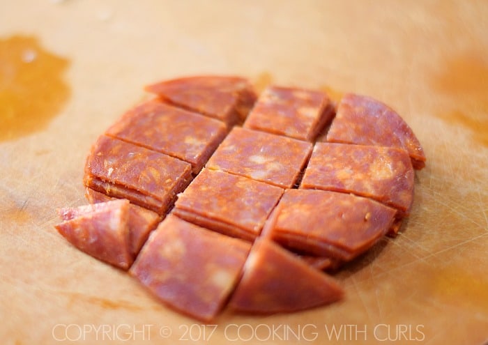 Instant Pot Pepperoni Pizza Meatloaf recipe cut COPYRIGHT © 2017 COOKING WITH CURLS