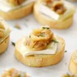 Apple Compote and Brie Crostini COPYRIGHT © 2017 COOKING WITH CURLS