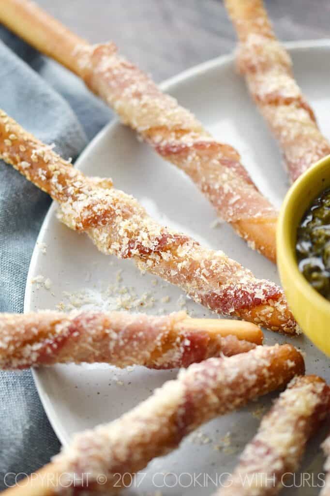 Bacon-Wrapped Breadsticks Appetizer - Cooking with Curls