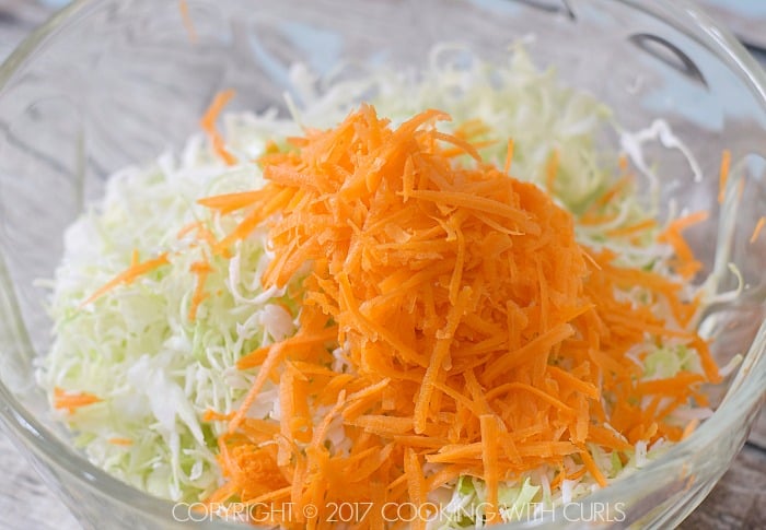 Creamy Coleslaw shredded carrots COPYRIGHT © 2017 COOKING WITH CURLS