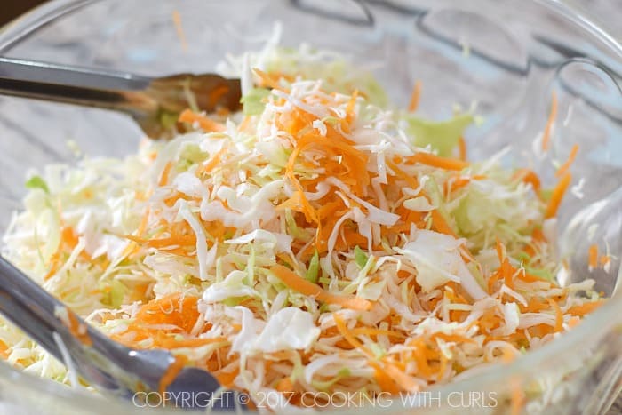 Creamy Coleslaw toss together COPYRIGHT © 2017 COOKING WITH CURLS