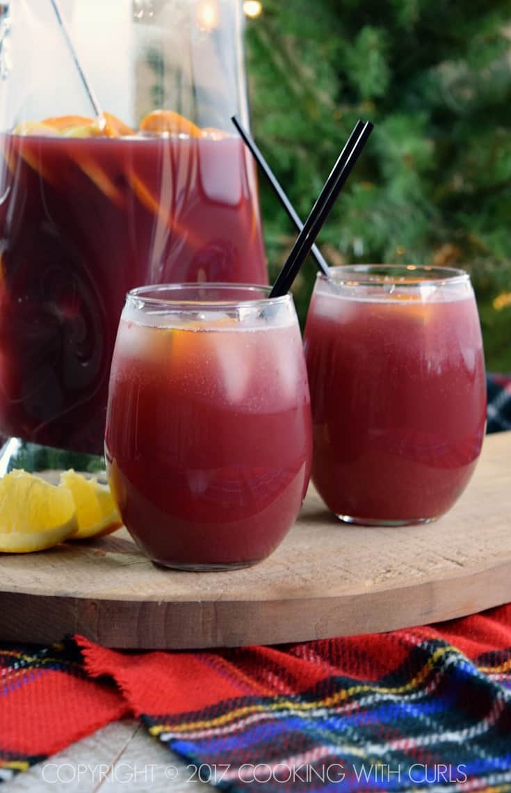 Pomegranate Orange Holiday Punch - Cooking with Curls