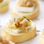 These Apple Compote and Brie Crostini are so delicious, your guests will be fighting over them! COPYRIGHT © 2017 COOKING WITH CURLS