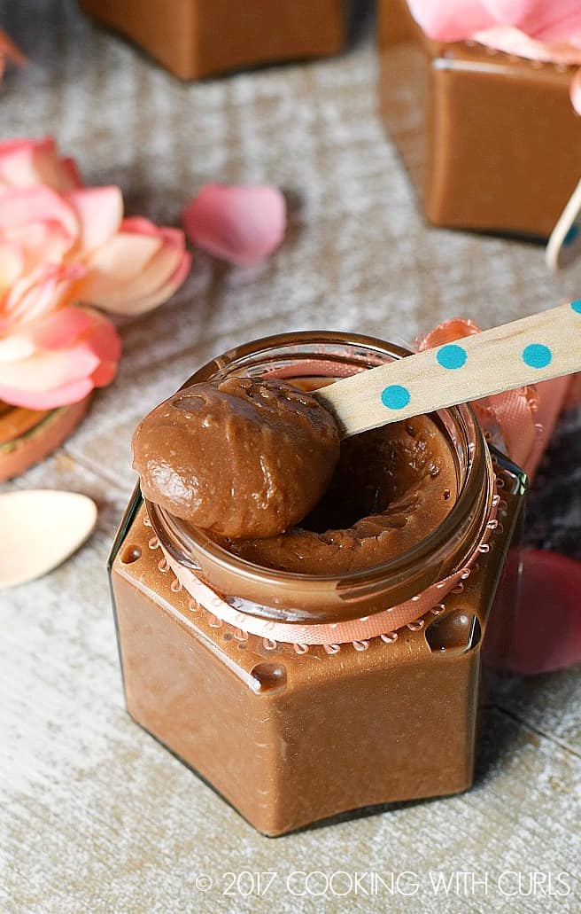 Rich and delicious Chocolate Spoon Fudge in a Jar is the perfect gift for any occasion © 2017 COOKING WITH CURLS
