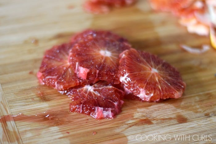 Arugula Salad with Fennel and Blood Oranges thinly slice the oranges © COOKING WITH CURLS