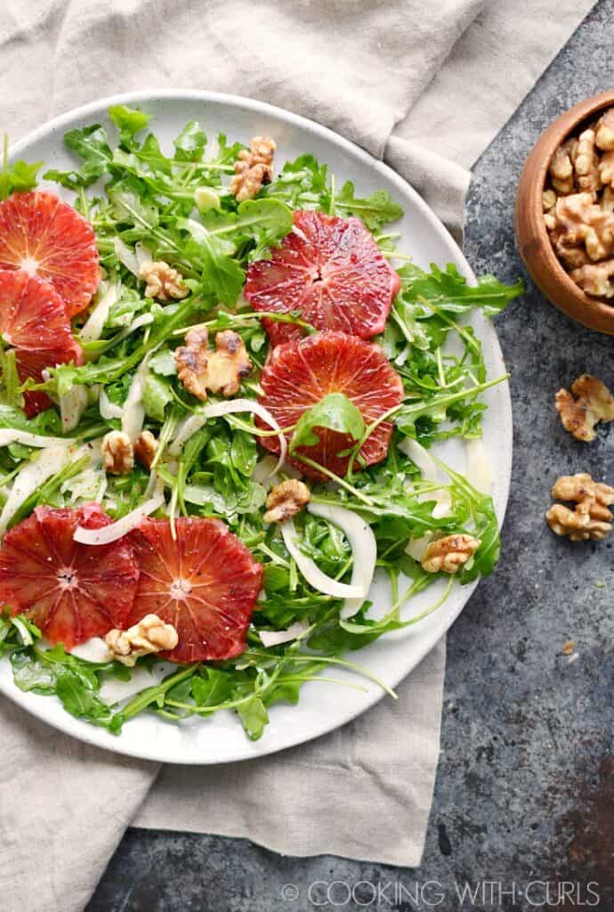 Arugula Salad with Fennel and Blood Oranges Cooking with Curls