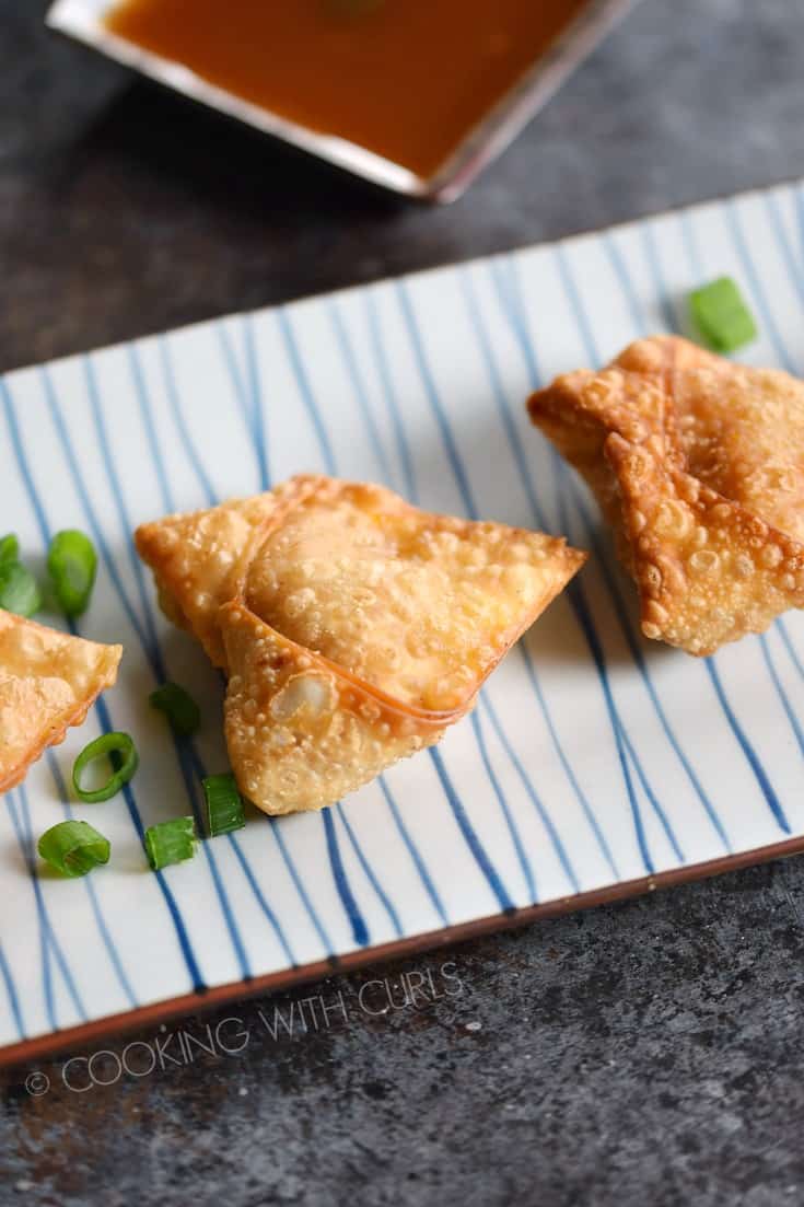 Crispy Pork Wontons with Sweet and Sour Dipping Sauce © COOKING WITH CURLS
