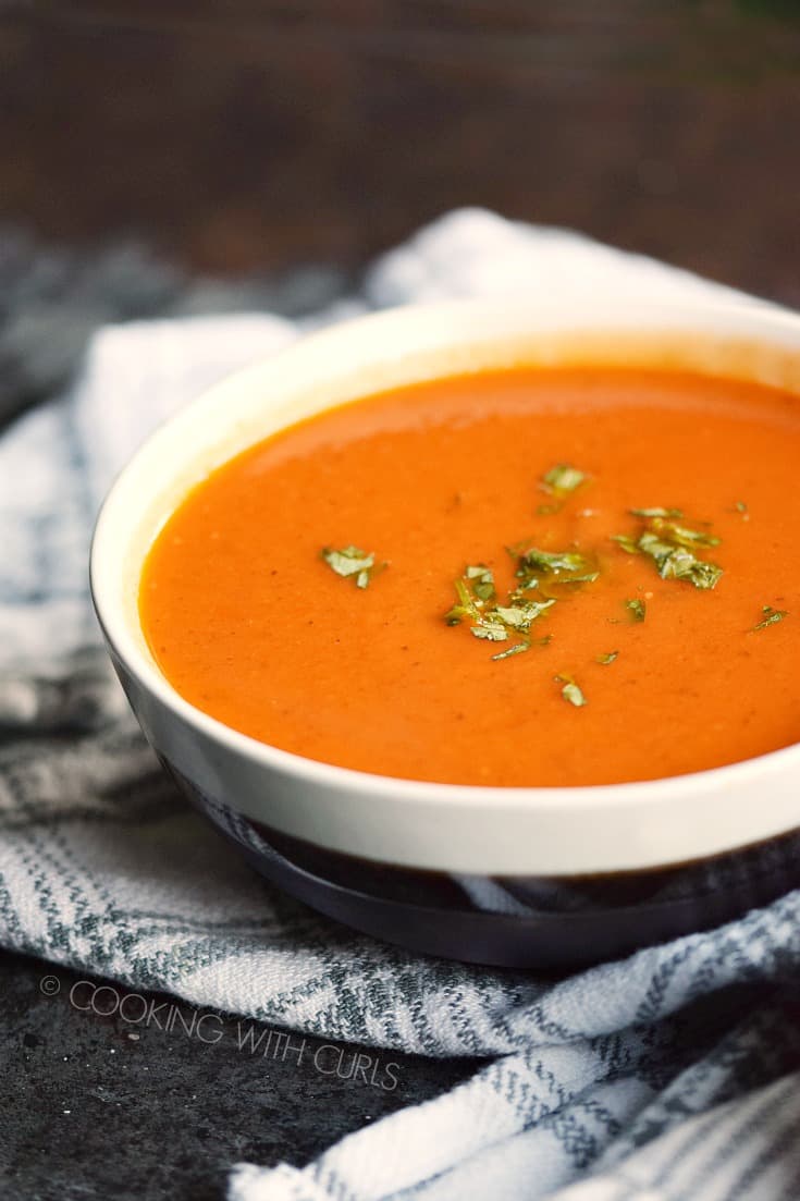 Instant Pot Tomato Basil Soup - Cooking With Curls