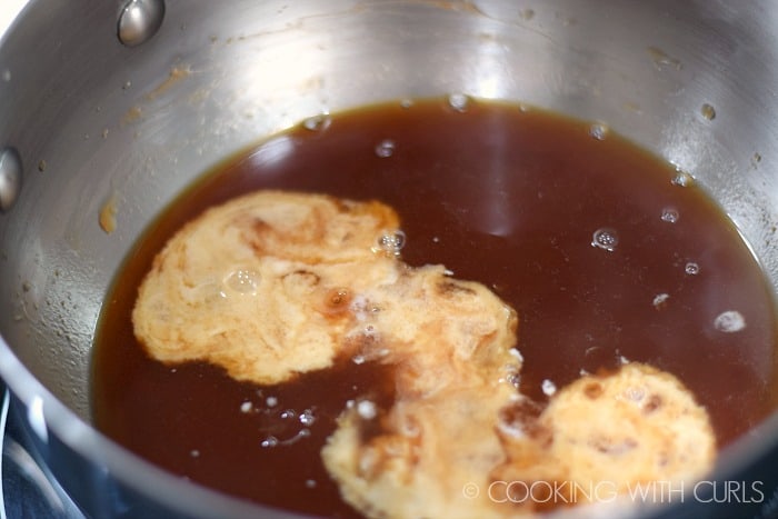Sweet and Sour Sauce add the cornstarch mixture © COOKING WITH CURLS