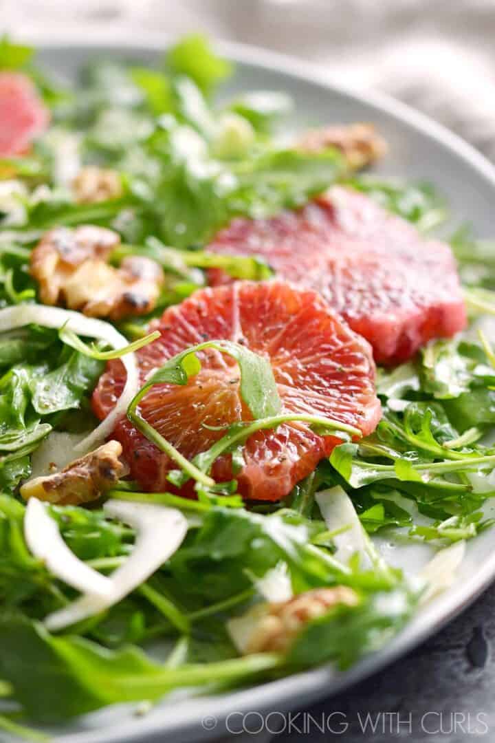 Arugula Salad with Fennel and Blood Oranges Cooking with Curls