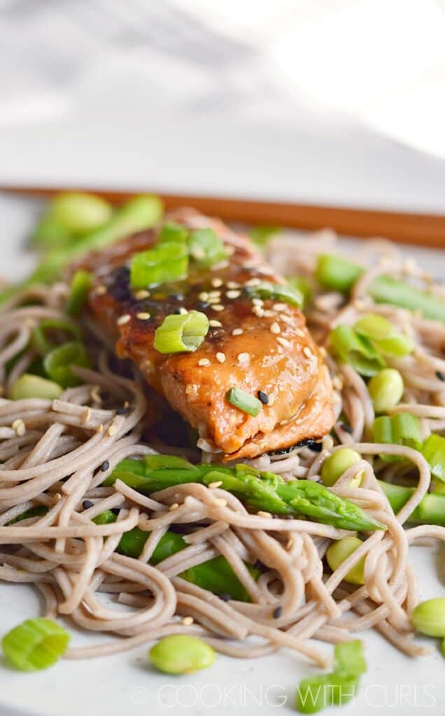 Miso-Ginger Glazed Salmon - Cooking with Curls