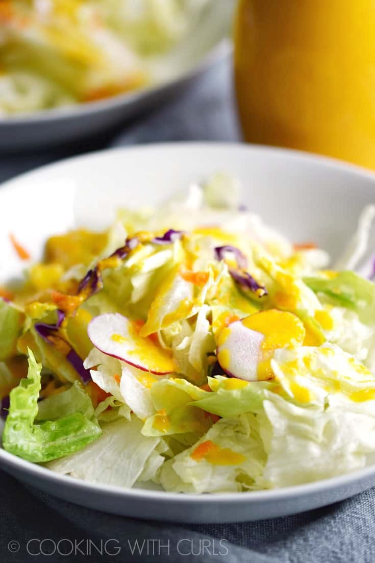 Now you can make delicious Japanese Steakhouse salads at home with your own easy to prepare Carrot Ginger Miso Dressing! © COOKING WITH CURLS