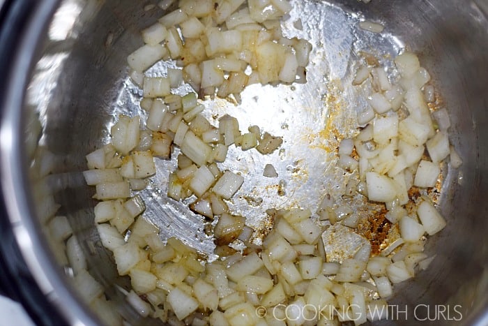 Saute onions in oil