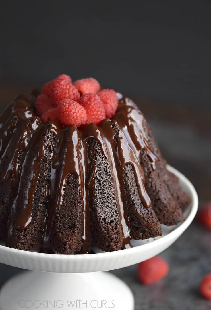 Mini Chocolate Bundt Cake - Cooking with Curls