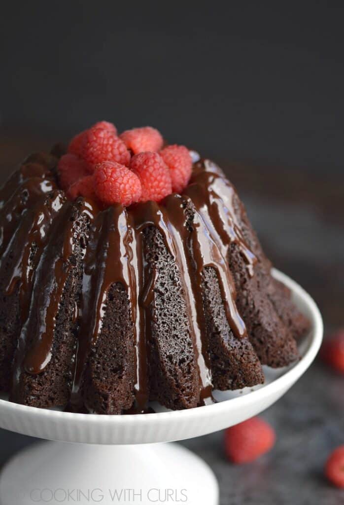 Mini Chocolate Bundt Cake Cooking with Curls