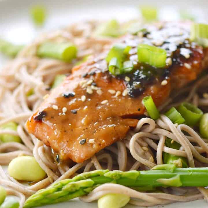 Miso-Ginger Glazed Salmon - Cooking with Curls