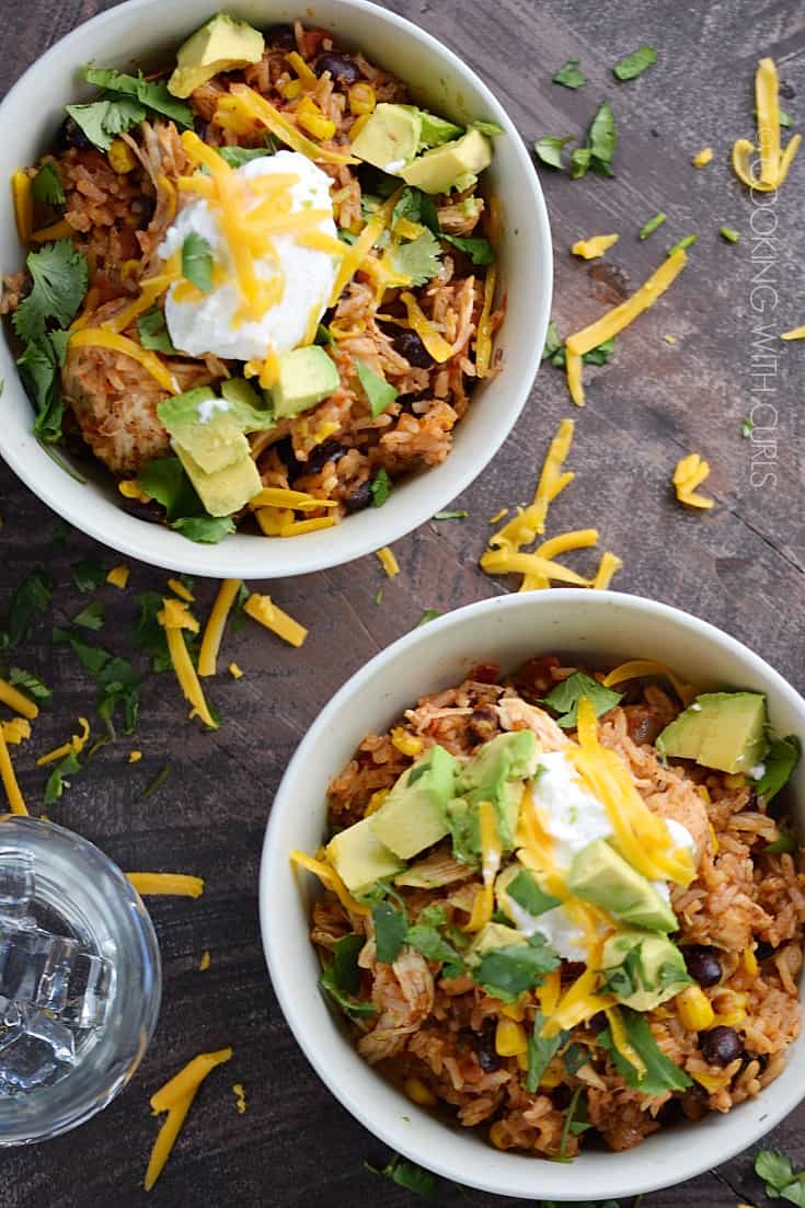 Instant Pot Chicken Taco Bowls - Cooking with Curls