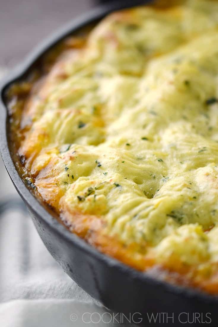 Classic Shepherd's Pie with Lamb is comfort food at it's finest! © COOKING WITH CURLS