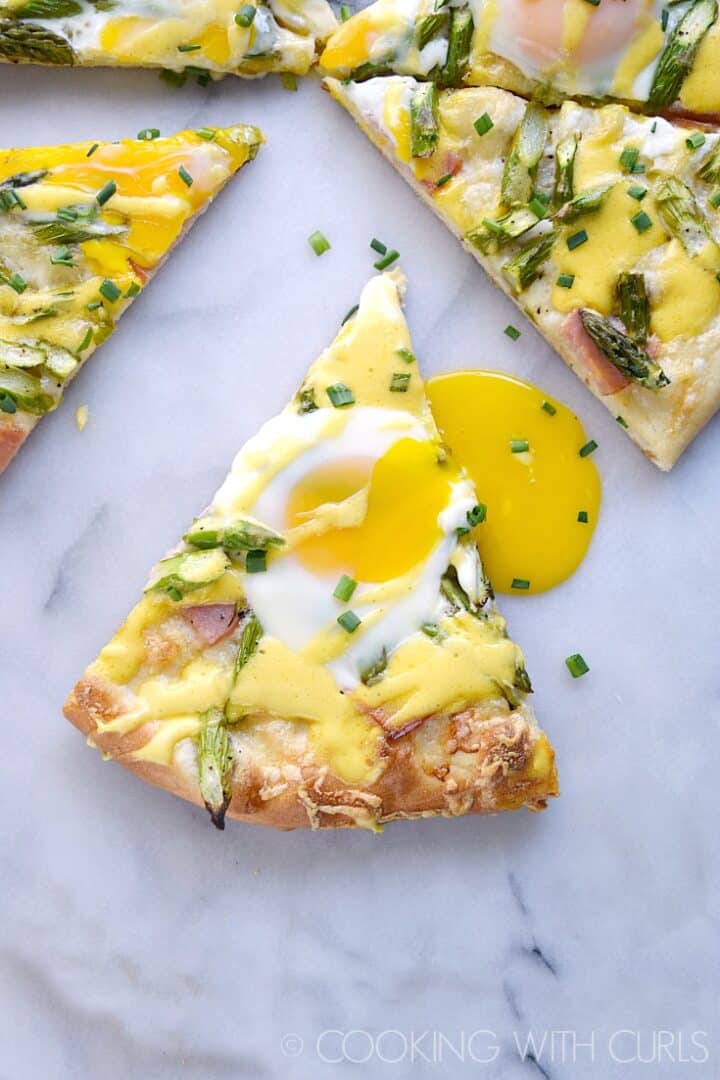 Eggs Benedict Pizza Cooking with Curls