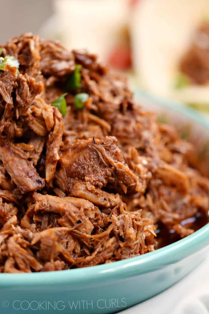 Instant Pot Red Chile Pork is tender, spicy, and packed with flavor! © COOKING WITH CURLS