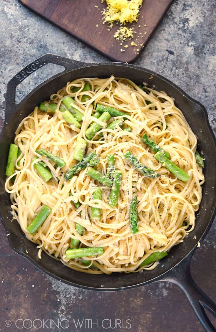 Lemon Asparagus Pasta © COOKING WITH CURLS