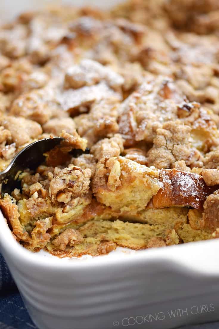 No one can resist digging into this delicious Cinnamon French Toast Bake as it comes out of the oven! © COOKING WITH CURLS