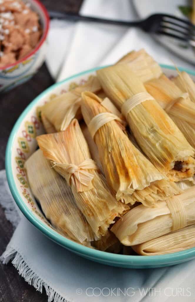 Instant Pot Red Chile Pork Tamales - Cooking with Curls