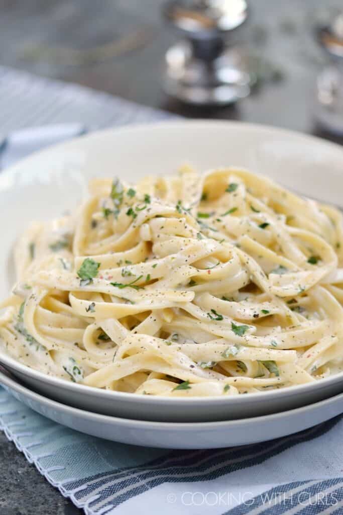 Greek Yogurt-Herb Pasta - Cooking with Curls