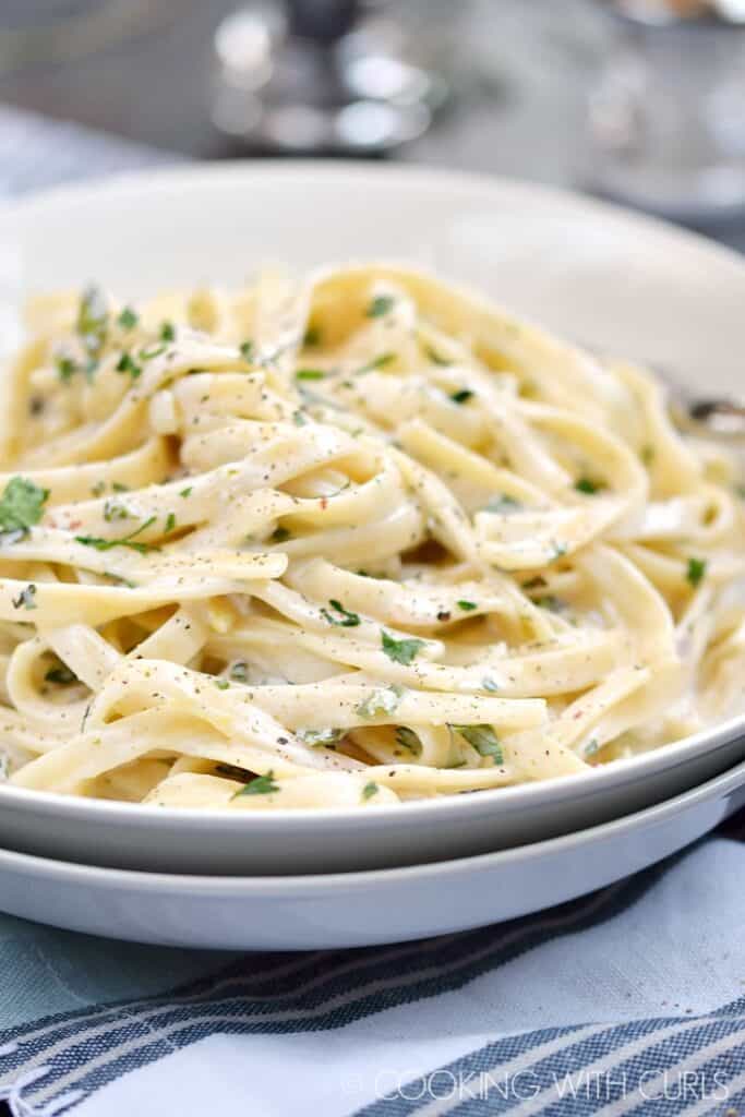 Greek Yogurt-Herb Pasta - Cooking with Curls