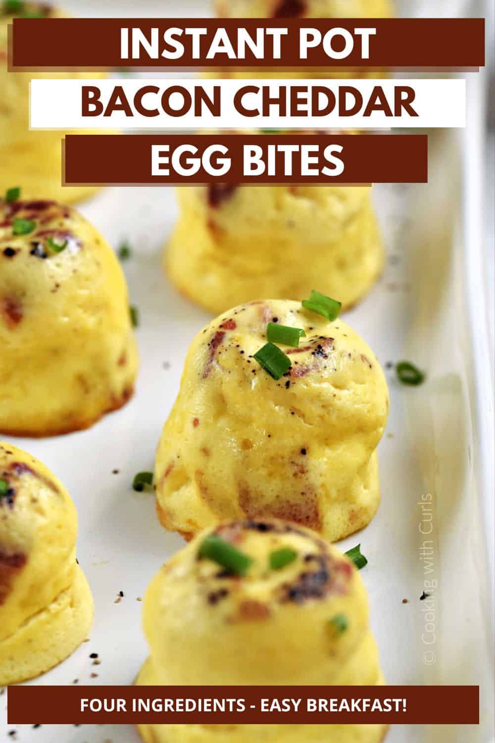 Instant Pot Bacon Cheddar Egg Bites - Cooking with Curls