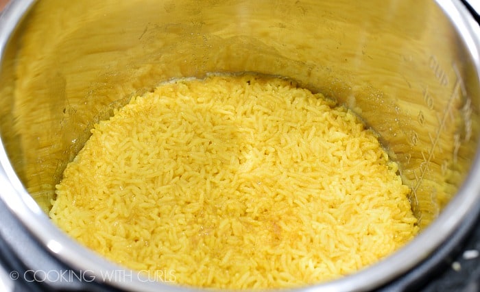 Instant Pot Yellow Rice cooked to perfection! © COOKING WITH CURLS