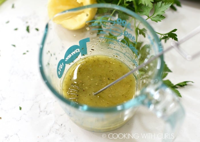Whisk the dressing ingredients together © COOKING WITH CURLS