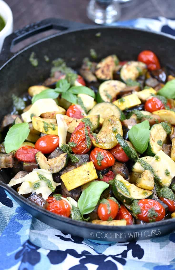 Charred Summer Vegetables are the perfect vegetarian meal or delicious side dish all summer long! © COOKING WITH CURLS