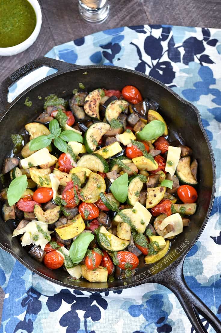 Charred Summer Vegetables is the perfect meal to make after you harvest your vegetable garden! © COOKING WITH CURLS