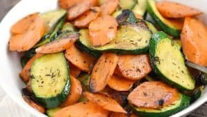 Sauteed Zucchini and Carrots sidebar cookingwithcurls.com