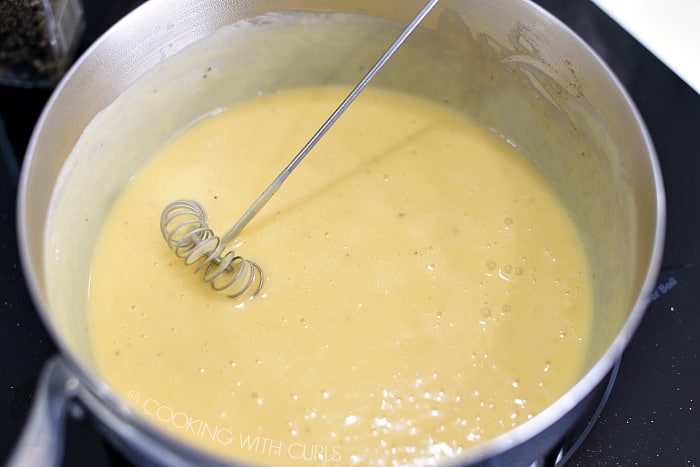 Continue stirring until sauce is thick and the cheese is completely melted cookingwithcurls.com