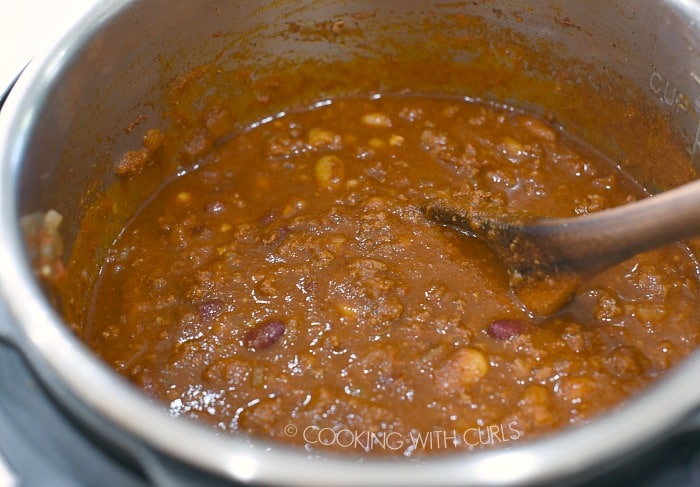 Chili after the pressure is released.