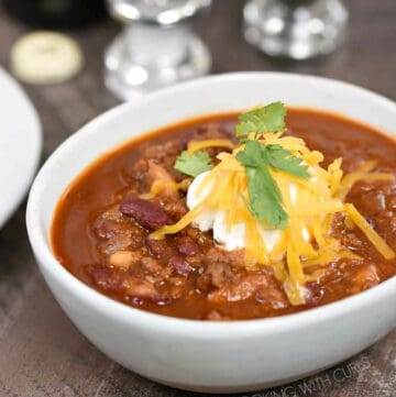 Instant Pot Guinness Beef Chili - Cooking with Curls