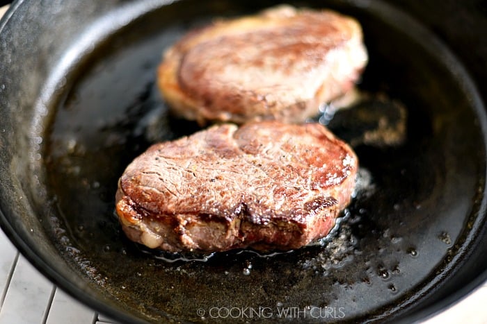 Place the seared filet in the oven to cook cookingwithcurls.com